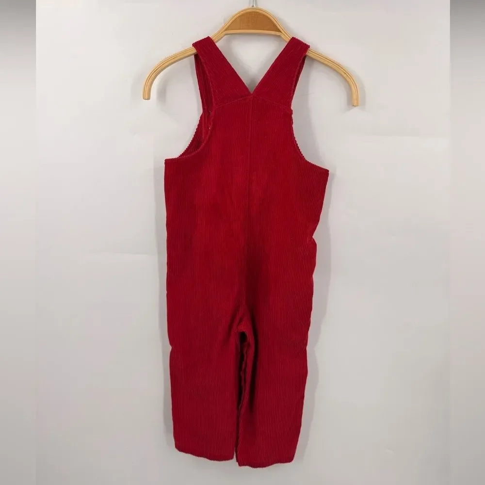 Carter’s Baby And Toddler Boy Overall Size 24 Months Red Corduroy Holiday Photo